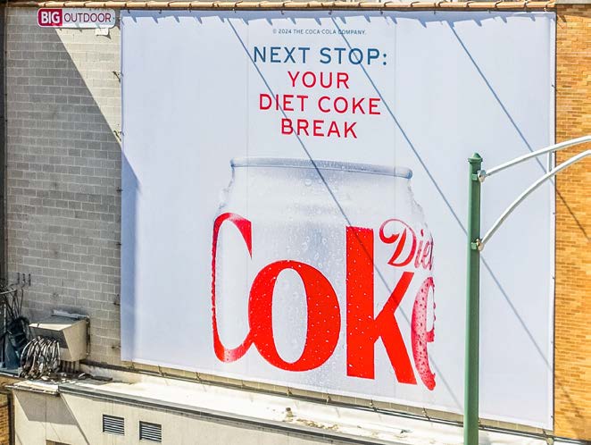 Radiant Outdoor rooftop billboard closeup